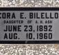 OK, Grove, Olympus Cemetery, Headstone, Bilello, Cora E. (Ash) 