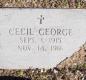 OK, Grove, Olympus Cemetery, Headstone, George, Cecil 