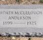 OK, Grove, Olympus Cemetery, Headstone, Anderson, Ardath McCullough