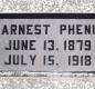 OK, Grove, Olympus Cemetery, Phenix, Earnest Headstone