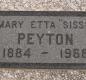 OK, Grove, Olympus Cemetery, Peyton, Mary Etta "Sissie" Headstone