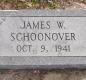 OK, Grove, Olympus Cemetery, Schoonover, James W. Headstone