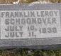 OK, Grove, Olympus Cemetery, Schoonover, Franklin Leroy Headstone