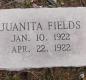 OK, Grove, Olympus Cemetery, Headstone, Fields, Juanita