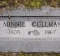 OK, Grove, Olympus Cemetery, Headstone, Collman, Minnie 