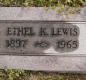 OK, Grove, Olympus Cemetery, Headstone, Lewis, Ethel K. 