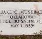 OK, Grove, Olympus Cemetery, Military Headstone, Muskrat, Jake C.