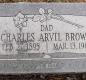 OK, Grove, Olympus Cemetery, Brown, Charles Arvil Headstone