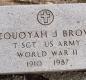 OK, Grove, Olympus Cemetery, Brown, Sequoyah J. Military Headstone