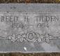OK, Grove, Olympus Cemetery, Tilden, Reed H. Headstone