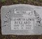 OK, Grove, Olympus Cemetery, Bullard, Elizabeth (Lewis) Headstone