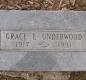 OK, Grove, Olympus Cemetery, Underwood, Grace E. Headstone