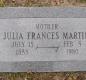 OK, Grove, Olympus Cemetery, Martin, Julia Frances Headstone