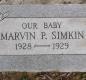 OK, Grove, Olympus Cemetery, Simkin, Marvin P. Headstone