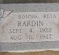 OK, Grove, Olympus Cemetery, Rardin, Bonnie Reta Headstone