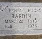 OK, Grove, Olympus Cemetery, Rardin, Ernest Eugene Headstone