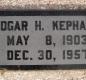 OK, Grove, Olympus Cemetery, Kephart, Edgar H. Headstone