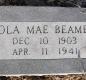 OK, Grove, Olympus Cemetery, Beamer, Lola Mae Headstone