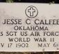 OK, Grove, Olympus Cemetery, Calfee, Jesse C. Military Headstone