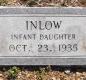 OK, Grove, Olympus Cemetery, Inlow, Infant Daughter (1935) Headstone