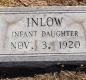 OK, Grove, Olympus Cemetery, Inlow, Infant Daughter (1920) Headstone