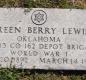 OK, Grove, Olympus Cemetery, Lewis, Creen Berry Headstone