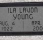 OK, Grove, Olympus Cemetery, Young, Ila Lavon headstone