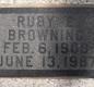 OK, Grove, Olympus Cemetery, Browning, Ruby E. Headstone