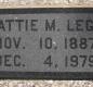 OK, Grove, Olympus Cemetery, Legg, Hattie M. Headstone