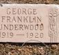 OK, Grove, Olympus Cemetery, Underwood, George Franklin Headstone