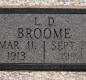 OK, Grove, Olympus Cemetery, Broome, L. D. Headstone