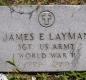 OK, Grove, Olympus Cemetery, Layman, James E. Military Headstone