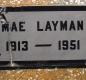 OK, Grove, Olympus Cemetery, Layman, Mae Headstone