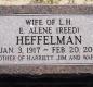 OK, Grove, Olympus Cemetery, Heffelman, E. Alene (Reed) Headstone