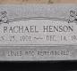 OK, Grove, Olympus Cemetery, Henson, Rachael Headstone