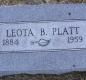 OK, Grove, Olympus Cemetery, Platt, Leota B. Headstone