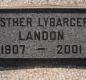 OK, Grove, Olympus Cemetery, Landon, Esther (Lybarger) Headstone