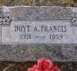 OK, Grove, Olympus Cemetery, Francis, Hoyt A. Headstone