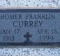 OK, Grove, Olympus Cemetery, Currey, Homer Franklin Headstone