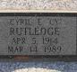 OK, Grove, Olympus Cemetery, Rutledge, Cyril E. "Cy" Headstone