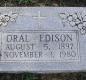 OK, Grove, Olympus Cemetery, Edison, Oral Headstone