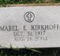 OK, Grove, Olympus Cemetery, Kirkhoff, Mabel E. Headstone