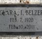 OK, Grove, Olympus Cemetery, Belzer, Clara I. Headstone