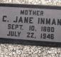 OK, Grove, Olympus Cemetery, Inman, C. Jane Headstone