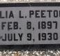 OK, Grove, Olympus Cemetery, Peetoom, Julia L. Headstone
