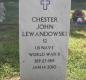 OK, Grove, Olympus Cemetery, Lewandowski, Chester John Military Headstone