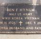 OK, Grove, Olympus Cemetery, Hynum, Ben F. Military Headstone