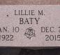 OK, Grove, Olympus Cemetery, Baty, Lillie M. Headstone