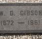 OK, Grove, Olympus Cemetery, Headstone, Gibson, W. D.
