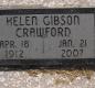 OK, Grove, Olympus Cemetery, Headstone, Crawford, Helen (Gibson)